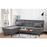 Kampinė sofa-lova Santo Left - Dark Grey