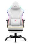 Žaidimų kėdė Huzaro Force 4.6 White Mesh RGB Smart, balta