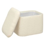 2 pufų rinkinys "Dani" iš bouclette L37,5/41,5cm - Beige - Atmosphera interjero kūrėjas