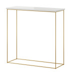 Stalas-konsolė ADRK Furniture Milan, auksinis/baltas