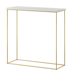 Stalas-konsolė ADRK Furniture Milan, auksinis/baltas