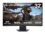 LG 32GS60QX-B žaidimų monitorius 31.5" Quad HD 2560x1440 VA, 180Hz, FreeSync, juodas