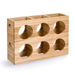 Stovas 6 buteliams, medis, 38 x 11,6 x 27 cm
