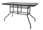 Lauko stalas Bergama, 140x80x70 cm, juodas