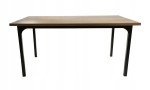 Stalas Vita, 140x80x75 cm, rudas/juodas