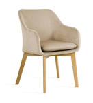 Valgomojo kėdė Wood Garden Huan, smėlio spalvos