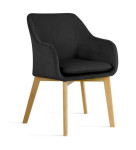 Valgomojo kėdė Wood Garden Huan, juoda