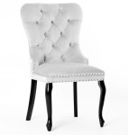 Valgomojo kėdė Wood Garden Madame Baroque Style, pilka