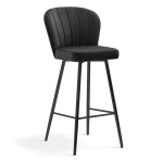 Baro kėdė Wood Garden Shelly, juoda