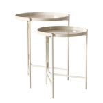 Dviejų DRAGO kavos staliukų rinkinys, smėlio spalvos, 2 vnt.