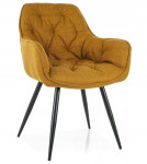 Signal Meble Cherry Bjorn valgomojo kėdė, juodas metalas