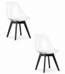 2-ių dalių kėdžių komplektas Leobert Mark, baltas/juodas