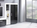 Vitrina Samba REG3, balta/juoda