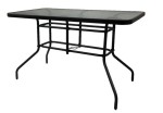 Lauko stalas Bergama, 120x70x70 cm, juodas