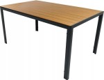 Lauko stalas Alleny, 150x90x74 cm, juodas/rudas wood