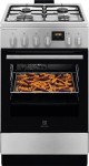 50 cm pločio ner.plieno spalvos dujinė viryklė su el. orkaite Electrolux LKK560228X