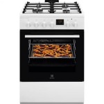 60cm pločio dujinė viryklė su el.orkaite Electrolux LKK660220W