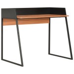 vidaXL Rašomasis stalas, juodos ir rudos spalvos, 90x60x88cm