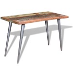 vidaXL Valgomojo stalas, perdirbtos medienos masyvas, 120x60x76 cm