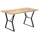 vidaXL Valgomojo stalas, 140x80x76cm, mango medienos masyvas