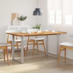 vidaXL Valgomojo stalas, 154x80x76cm, akacijos medienos masyvas