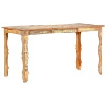 vidaXL Valgomojo stalas, 140x70x76cm, perdirbtos medienos masyvas