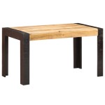 vidaXL Valgomojo stalas, 140x70x76cm, neapdorota mango mediena