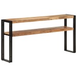 vidaXL Konsolinis staliukas, 150x30x75cm, akacijos medienos masyvas