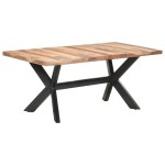 vidaXL Valgomojo stalas, 180x90x75cm, mediena su medaus apdaila