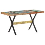vidaXL Valgomojo stalas, 140x70x76cm, perdirbtos medienos masyvas