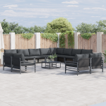 Sodo Sofų Rinkinys 13 pcs Antracito Plienas