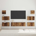 TV spintelių komplektas 8 pcs Sena mediena 60 x 30 x 30 cm