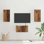 TV spintelių komplektas 3 pcs Sena mediena 60 x 30 x 30 cm