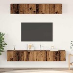 TV spintelių komplektas 5 pcs Sena mediena Standartinė Vidutinė