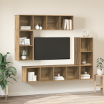 TV spintelių komplektas 4 pcs artisano ąžuolo Apdirbta mediena