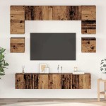 TV spintelių komplektas 8 pcs Sena mediena 80 x 30 x 30 cm