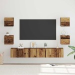 TV spintelių komplektas 7 pcs Sena mediena 60 x 30 x 30 cm