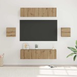TV spintelių komplektas 6 pcs artisano ąžuolo
