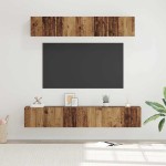TV spintelės komplektas 5 pcs Sena mediena Standartinė Vidutinė
