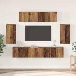 TV spintelių komplektas 6 pcs Sena mediena Vidutinė