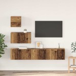 TV spintelių komplektas 4 pcs Sena mediena 80 x 30 x 30 cm