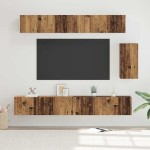 TV spintelių komplektas 6 pcs Sena mediena 100 x 30 x 30 cm