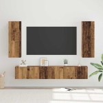 TV spintelių komplektas 4 pcs Sena mediena 30.5 x 30 x 90 cm