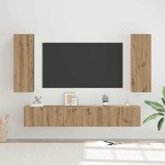 TV spintelių komplektas 4 pcs artisano ąžuolo 30.5 x 30 x 90 cm