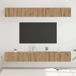 TV spintelių komplektas 6 pcs artisano ąžuolo 60 x 30 x 35 cm
