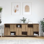 Šoninės lentynos 3 pcs artisano ąžuolo 180 x 35 x 70 cm