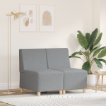 Sofa Kėdė 2 pcs Šviesiai pilka 55 x 74 x 82 cm audinys