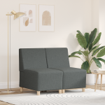 Sofa Kėdė 2 pcs Tamsiai pilka 55 x 74 x 82 cm audinys