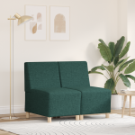 Sofa Kėdė 2 pcs Tamsiai žalia 55 x 74 x 82 cm audinys
