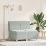 Sofa Kėdė 2 pcs Šviesiai pilka 55 x 74 x 82 cm Aksomas